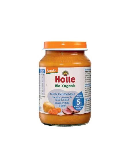 Holle Bio Boião Cenoura Batata e Carne de Vaca 5M 190g