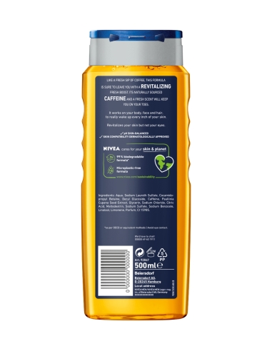 Nivea Men Gel de Duche Boost 500ml