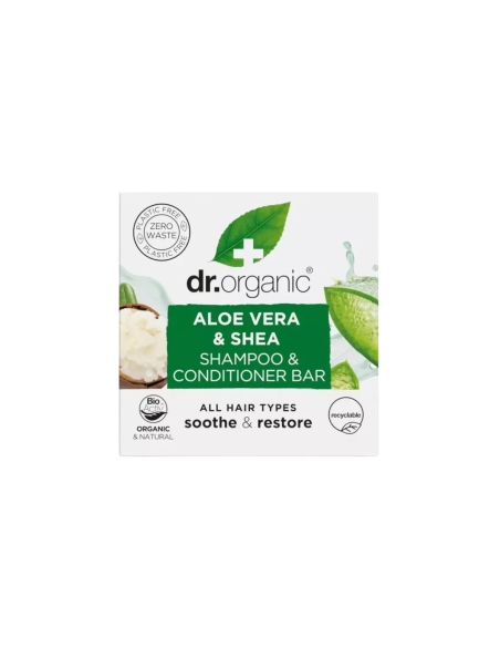Dr. Organic Aloe Vera e Chia Champo e Condicionador Sólido 75g