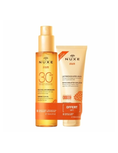 Nuxe Sun Duo Óleo Rosto e Corpo SPF30 + Oferta Leite Pós Solar