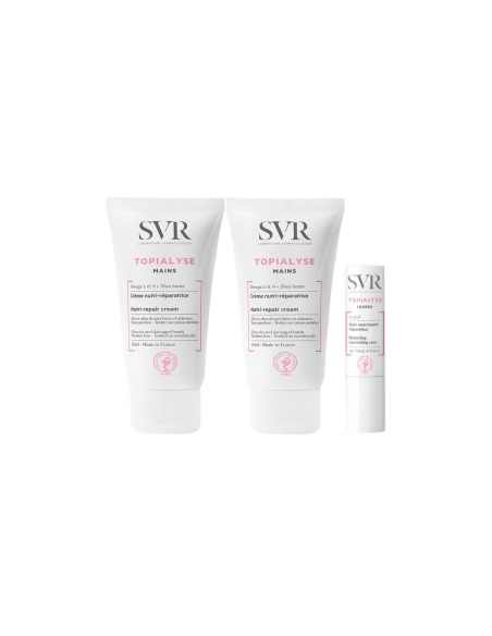 SVR Topialyse Pack Creme de Mãos x2 Oferta do Stick Labial