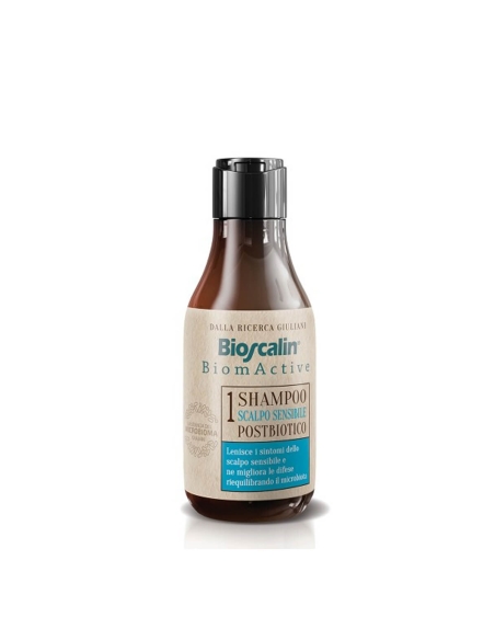 Bioscalin BiomActive Pele Sensível Champô Pós-Biótico 200ml