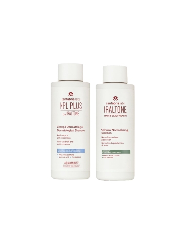 KPL Plus Pack Champô Dermatológico 200ml e Iraltone Champô Seborregulador 200ml