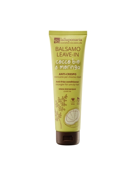 laSaponaria Condicionador Leave In Anti Frizz Coco e Moringa 150ml