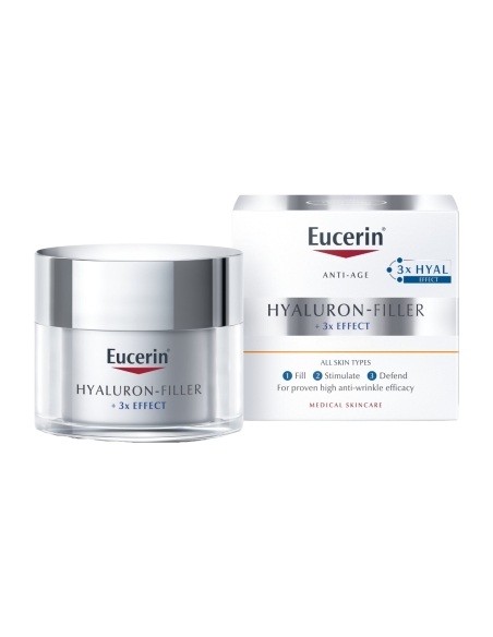 Eucerin Hyaluron-Filler 3xEffect Creme de Dia Pele Seca 50ml