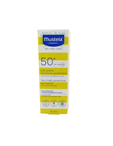 Mustela Leite Solar Rosto SPF50+ 40ml
