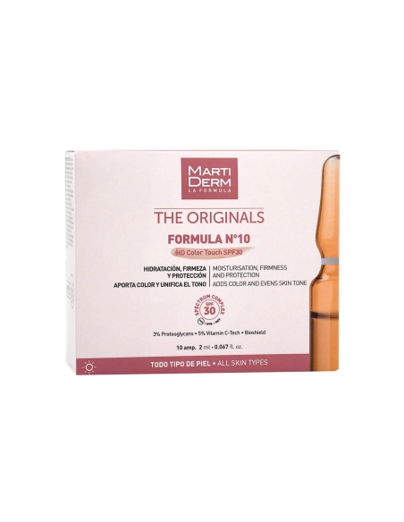 Martiderm The Originals Formula nº10  HD Color Touch SPF 30 10 Ampolas