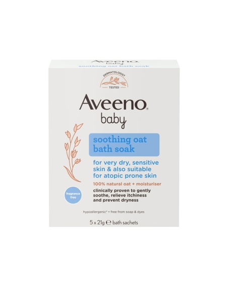 Aveeno Baby Pack Pó de Banho de Aveia Suavizante 5x21g