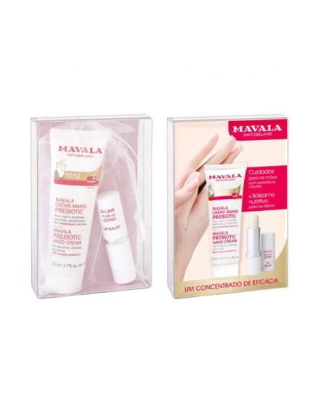 Mavala Duo Creme Mãos Prebiótico 50ml e Bálsamo Lábios 4,5g