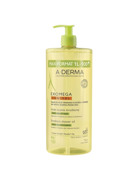 A-Derma Exomega Control Óleo Emoliente de Limpeza 1L