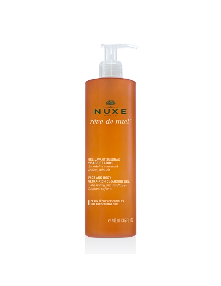 Nuxe Rêve de Miel Gel de Limpeza Nutritivo para Rosto e Corpo 400ml