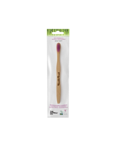 The Humble Co. Escova de Dentes de Bambu Cabo Plano Adulto Suave