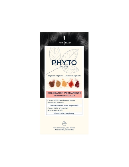 Phyto Color Coloração Permanente com Pigmentos Vegetais 1 Preto