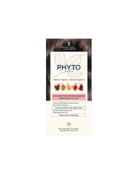 Phyto Color Coloração Permanente com Pigmentos Vegetais 5 Castanho Claro