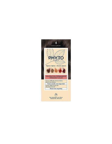 Phyto Color Coloração Permanente com Pigmentos Vegetais 4 Castanho