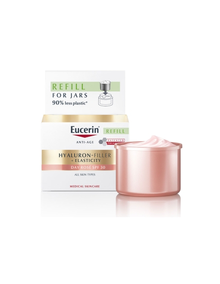 Eucerin Hyaluron-Filler +Elasticity Creme de Dia Rosé SPF30 Recarga 50ml