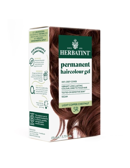 Herbatint Gel Colorante Capilar Permanente 5R Castanho Claro Acobreado 150ml