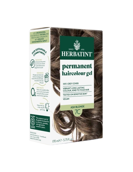 Herbatint Gel Colorante Capilar Permanente 7C Louro Cinza 150ml