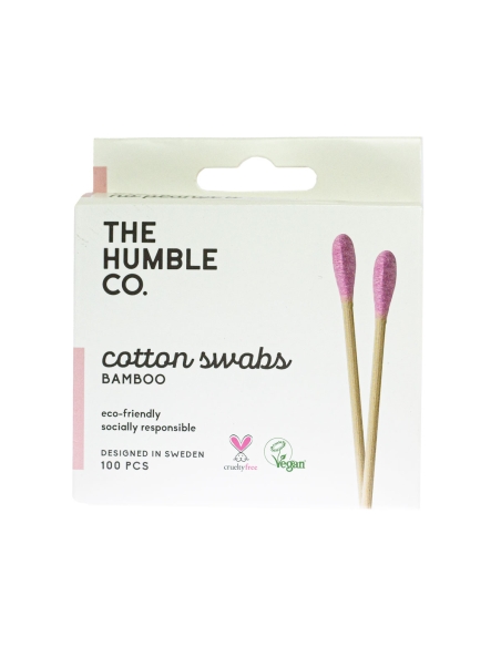 The Humble Co. Cotonetes em Bambu e Algodão Biológico Rosa 100 Unidades