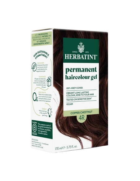 Herbatint Gel Colorante Capilar Permanente 4R Castanho Acobreado 150ml
