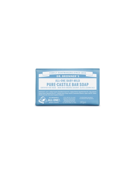 Dr. Bronner´s Sabonete de Castela Biológico Suave-Bebé Sem Perfume 140g