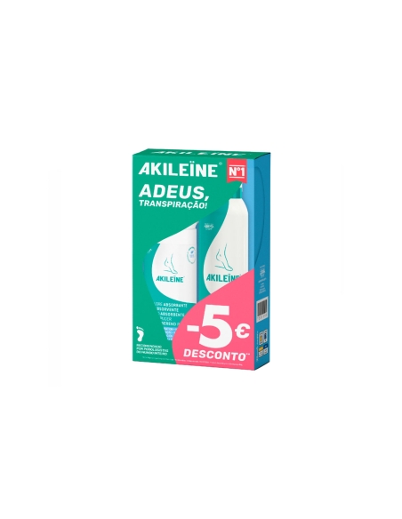 Akileine Pack Pó Absorvente 75g & Spray Sapatos 150ml